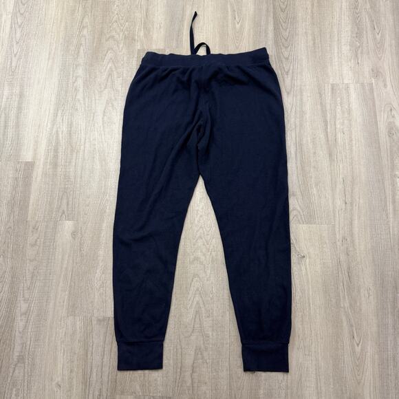 Polo Ralph Lauren Waffle Knit Lounge Pants Men's XL Navy Cotton Sleepwear Pony - Picture 6 of 9